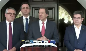 Fernando Haddad Reuniu Se No Início Desta Tarde Com O Presidente Do Senado, Rodrigo Pacheco, Para Discutir A Pauta Econômica No Congresso Foto Tv Senado