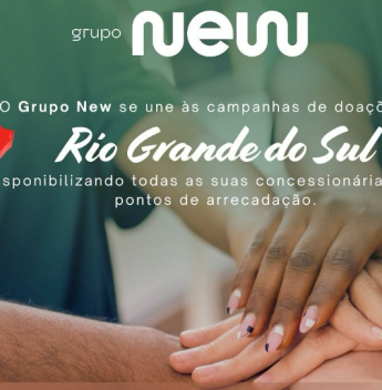 Grupo New disponibiliza concessionárias como pontos de arrecadação para o Rio Grande do Sul
