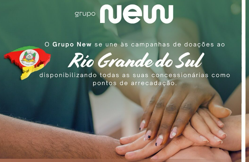 Grupo New disponibiliza concessionárias como pontos de arrecadação para o Rio Grande do Sul