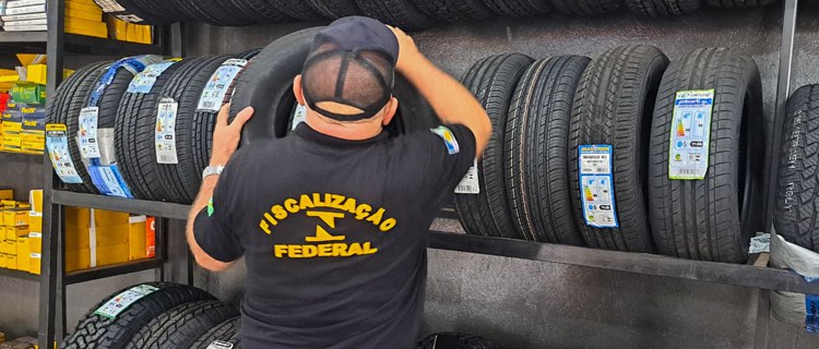 Inmetro e Receita Federal realizam operação para fiscalização de pneus importados