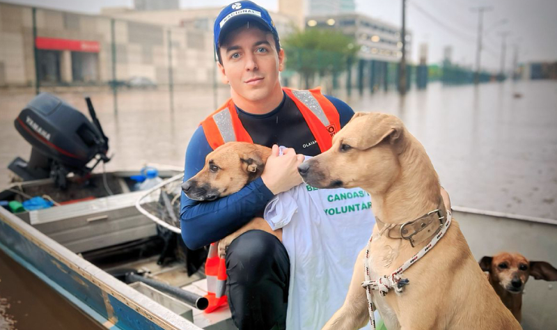 Célio Studart compra e doa barco para ajudar vítimas e animais afetados pelas enchetes no RS