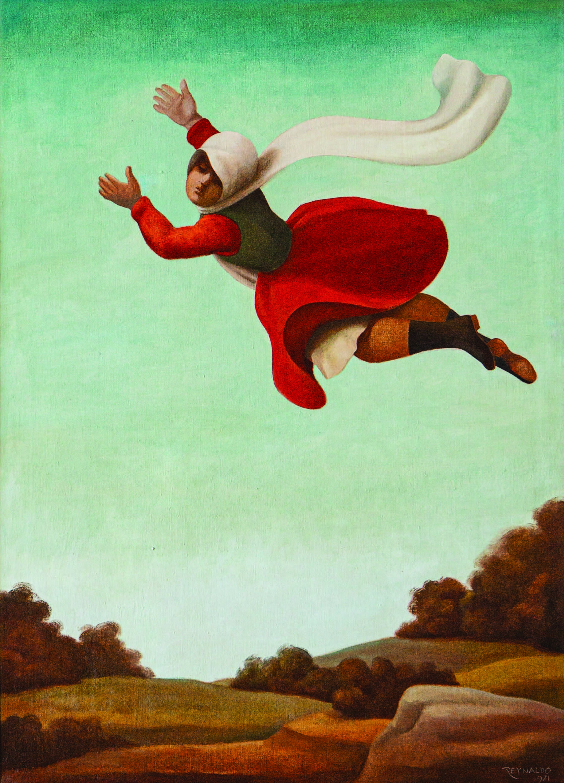 Reynaldo Fonseca, Camponesa Voadora, 1971, Óleo Sobre Tela , 98,8 X 71,5 Cm, Coleção Wilson Souza, Recife Pe