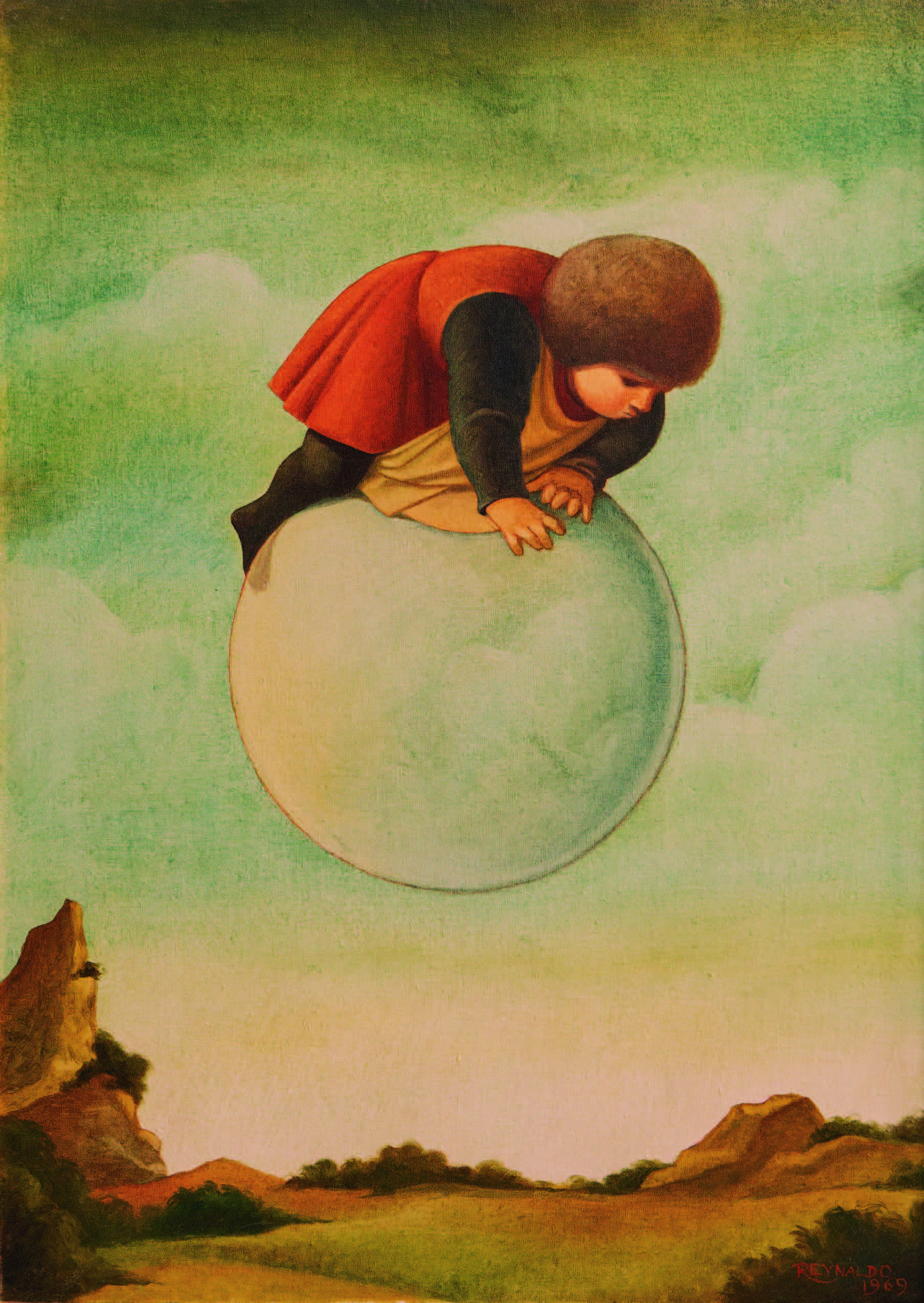 Reynaldo Fonseca, Menino Na Lua, 1969, Óleo Sobre Tela, 68,7 X 48,7 Cm, Acervo Rec Cultural, Recife Pe