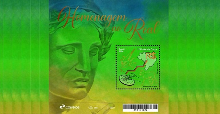Selo comemorativo dos Correios homenageia o Real