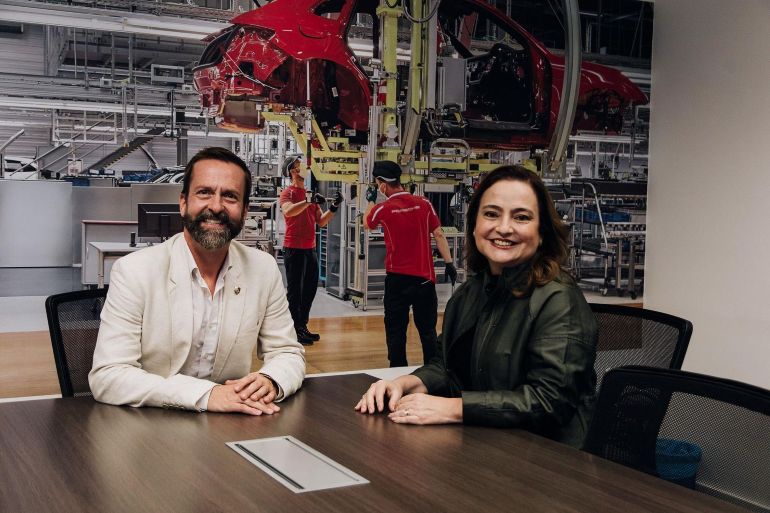 Rüdiger Leutz, Ceo Da Porsche Consulting Brasil E Andréa Coelho, Diretora Executiva Da Marquise incorporações Foto Ketelyn Almeida