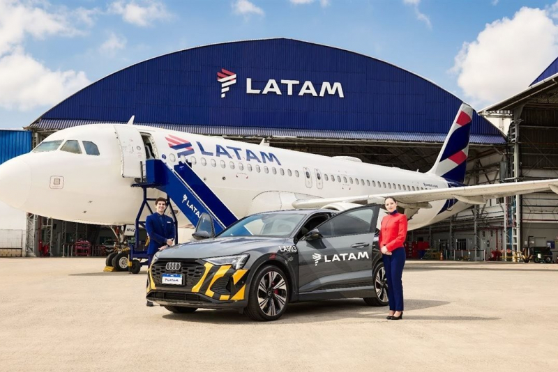 Latam e Audi levam embarque premium em carros elétricos ao Terminal 3 de Guarulhos