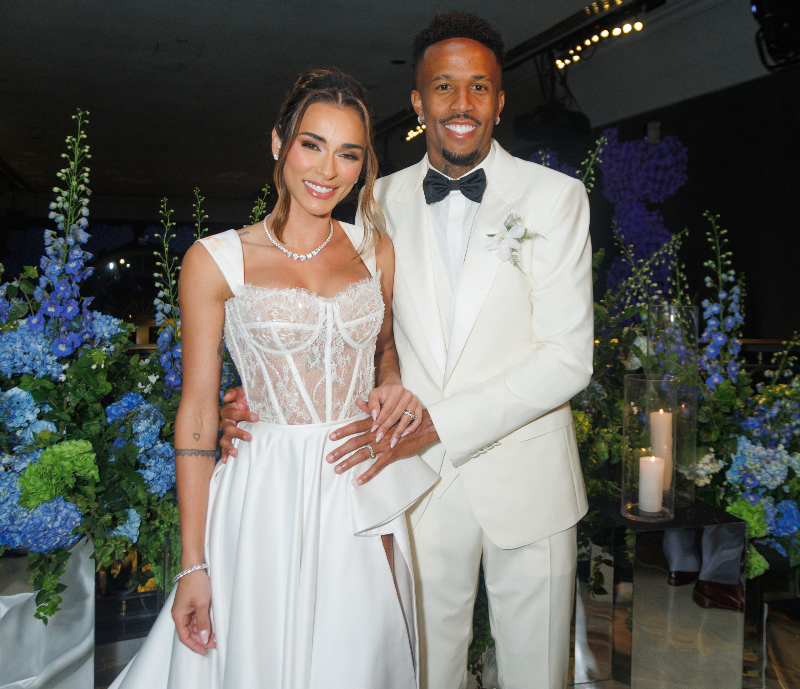 Tainá Castro e Éder Militão celebram casamento luxuoso no Palácio Tangará, em São Paulo