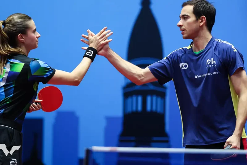 Bruna Takahashi e Hugo Calderano conquistam 1º título juntos nas duplas mistas