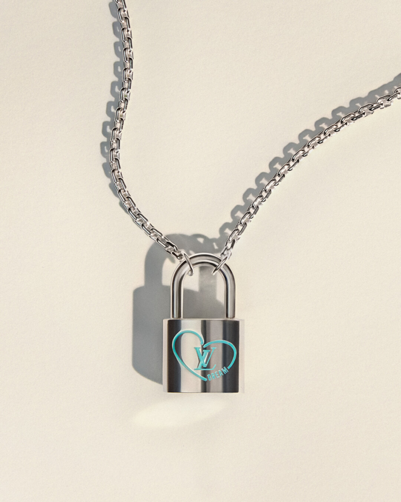 Louis Vuitton For Unicef Silver Lockit X Felix Necklace Joaquin Laguinge