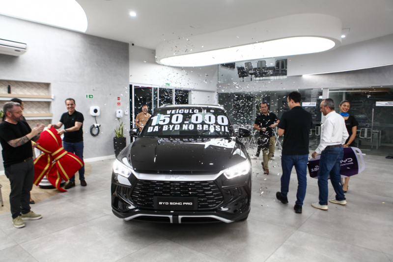 Marco automotivo - Evento na BYD Carmais promove entrega do carro de número 150 mil e apresenta planos da marca no país