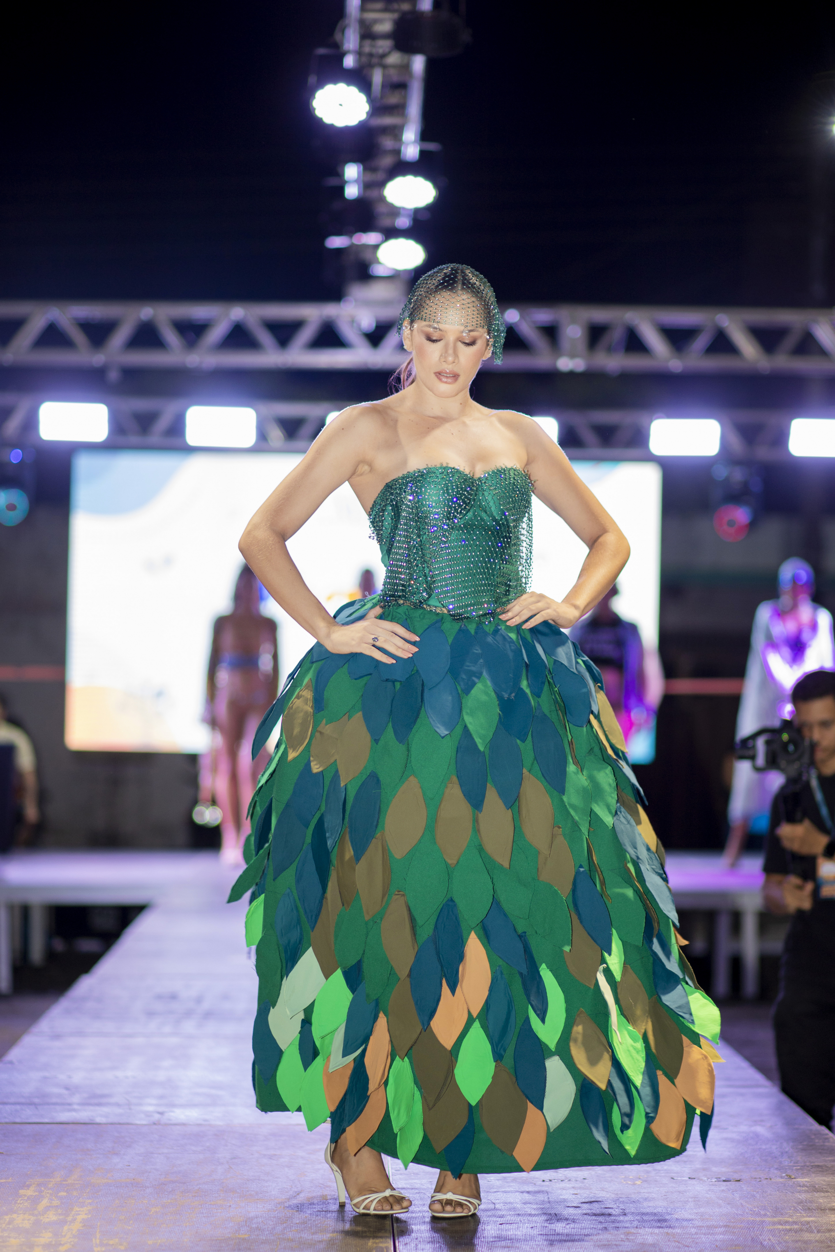 Foto Passarela Da Saia De Folhas De Reaproveitamento