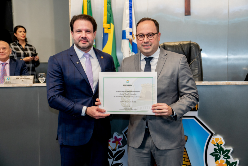 Reconhecimento público - CMFor promove sessão solene em homenagem a autoridades e instituições que atuam no combate às drogas