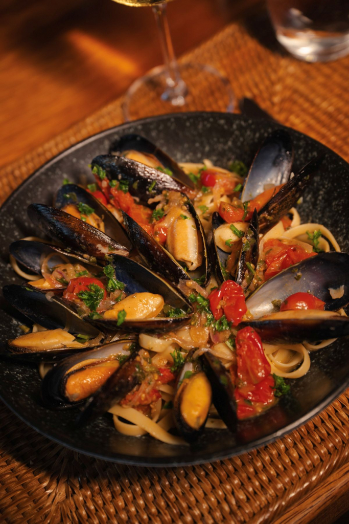 Mexilhões à Provençal Al Fettuccine. Créditos Xico Sandro