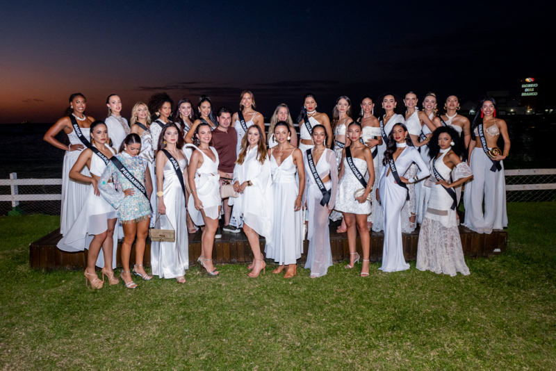 Beleza à beira-mar - Sunset White Party reúne candidatas ao Miss Brasil Terra 2025 no Iate Clube de Fortaleza