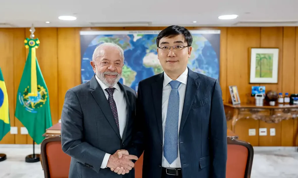 Lula E O Fundador E Ceo Da Didi, Will Cheng. 99 Food Foto Ricardo Stuckert