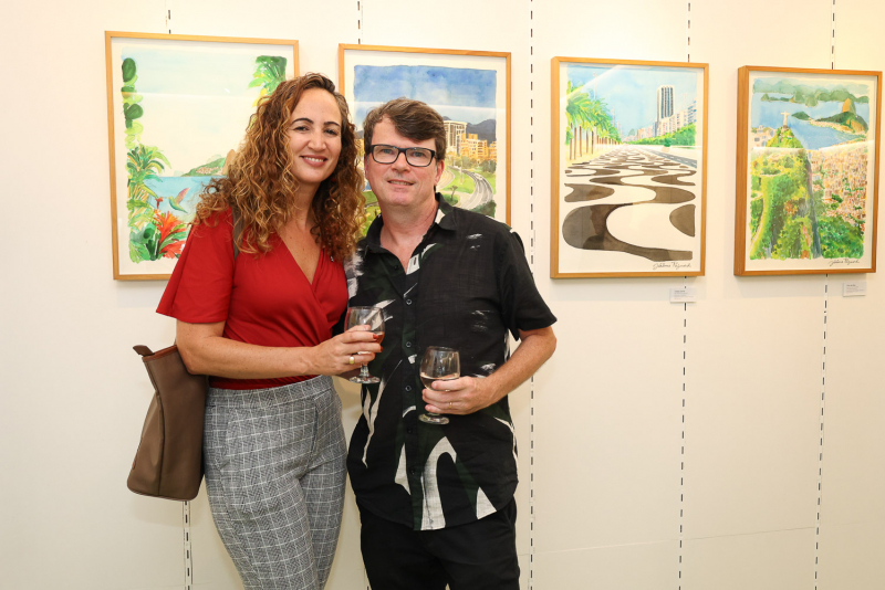 Arte em diálogo - Vernissage da mostra RIO, de Jérôme Poignard, movimenta a Galeria Gilson Martins em Ipanema