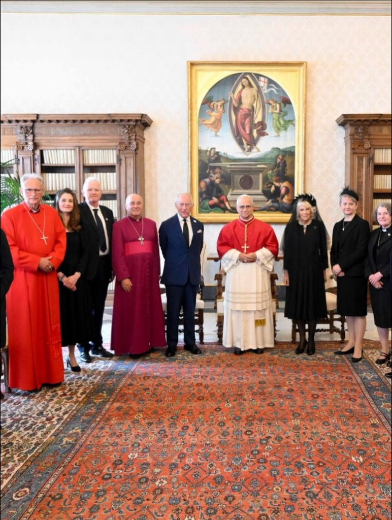 Encontro Do Rei Charles Iii E O Papa leão Xiv No Vaticano