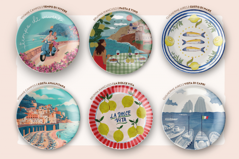 Coleção de pratos inspirados no Verão italiano Coleção de pratos inspirados no Verão italiano