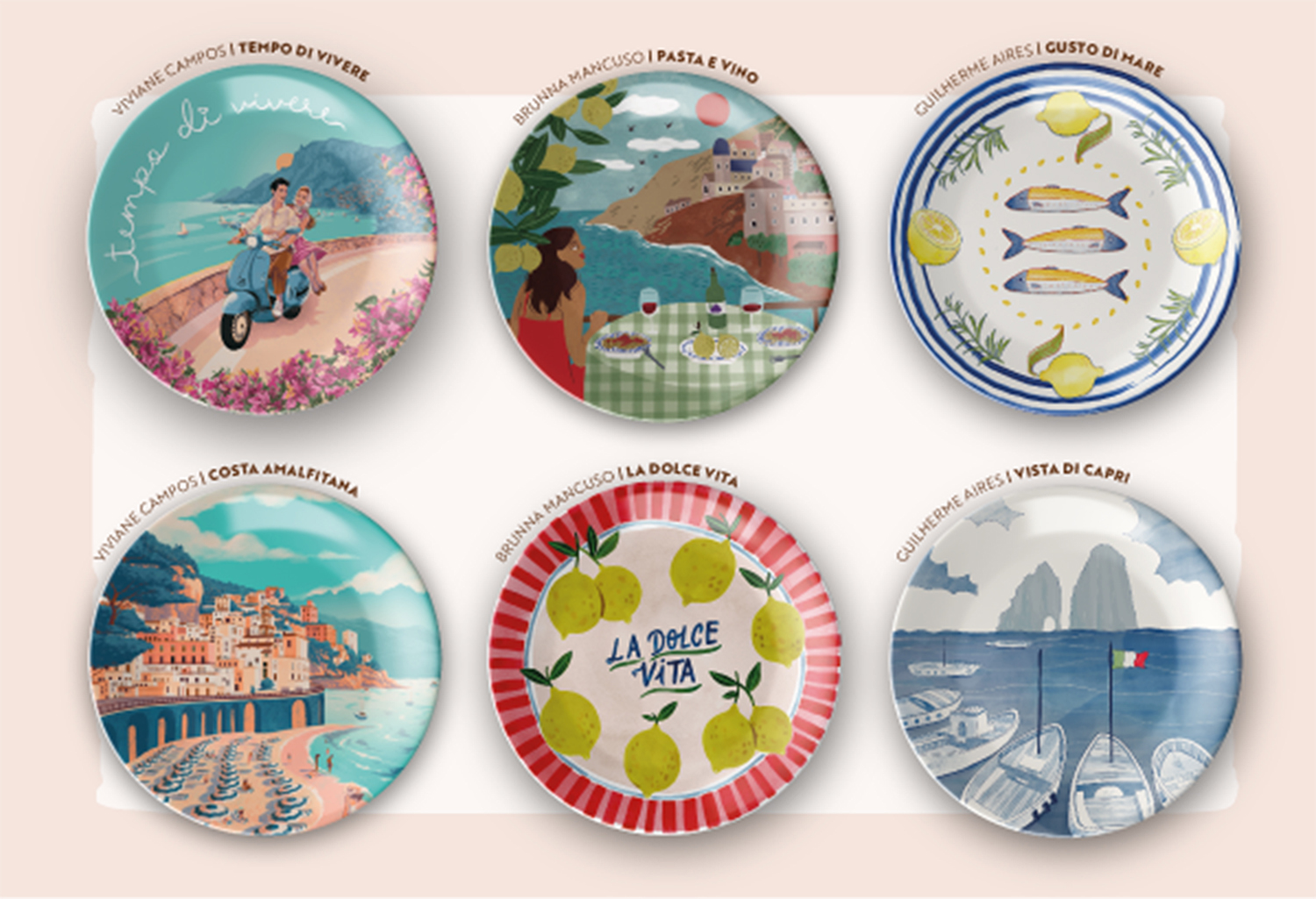 Coleção de pratos inspirados no Verão italiano