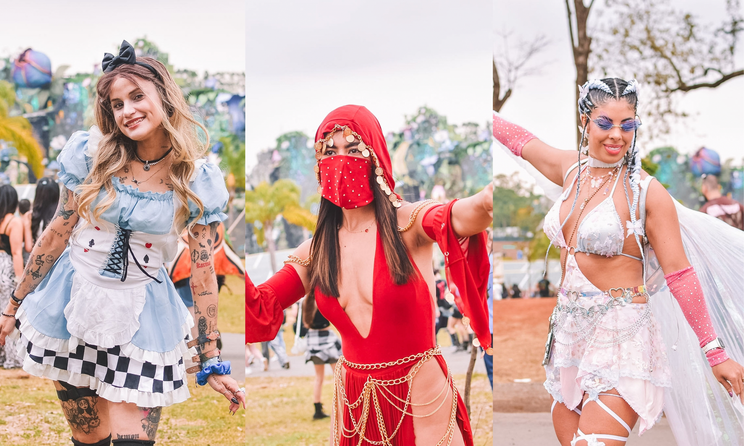 Looks criativos marcam abertura do Tomorrowland Brasil no interior de São Paulo