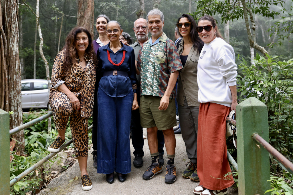 Regina Casé, Marina Silva, Estevão Ciabatta, Beneditta Casé