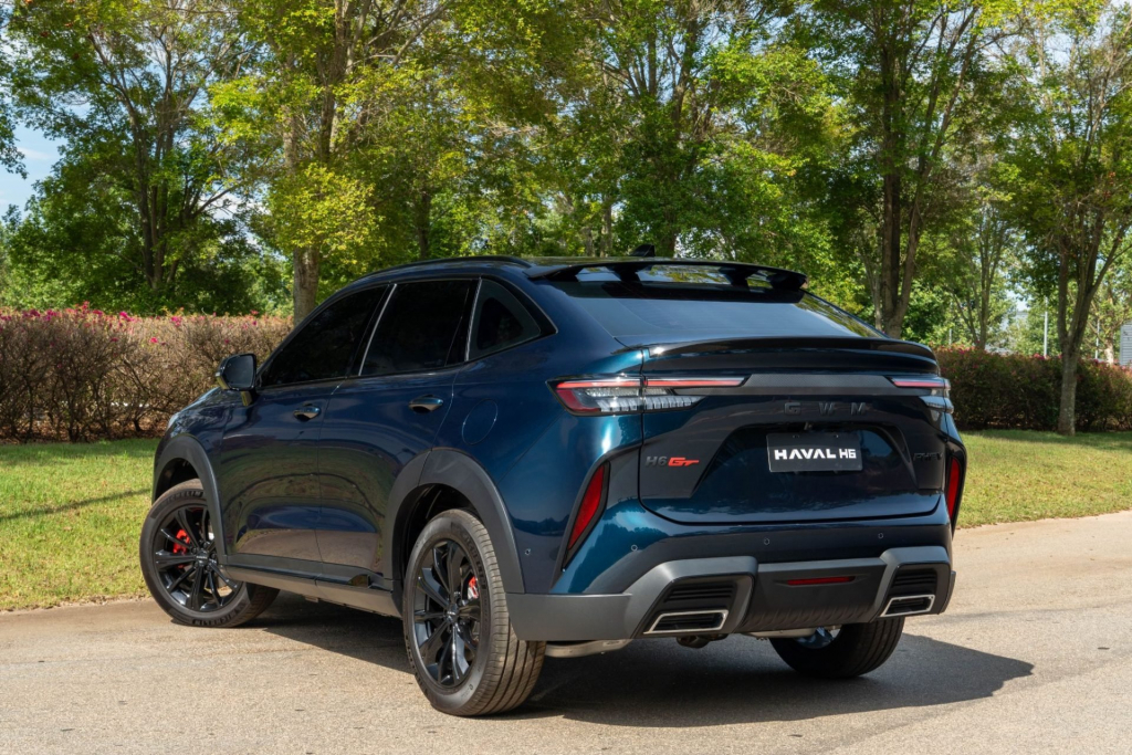 Gwm Haval H6 Gt 2026 Azul Cianita Traseira Parado 1920x1280