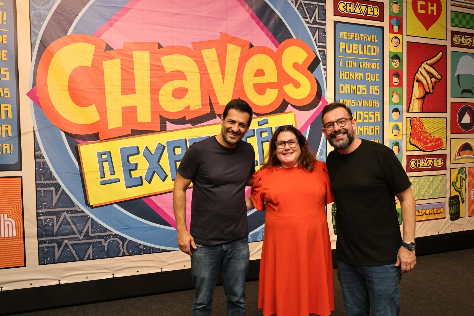 João Almendra (produtor Da Exposição), Gabriela Simões (gerente De Marketing Do Riomar) E Felipe Pinheiro (produtor Executivo Da Exposição)