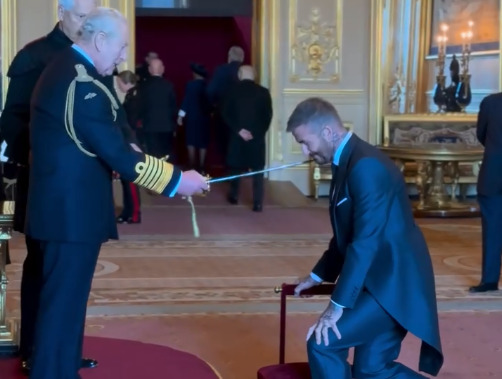 David Beckham é condecorado cavaleiro pelo rei Charles III em cerimônia no Castelo de Windsor