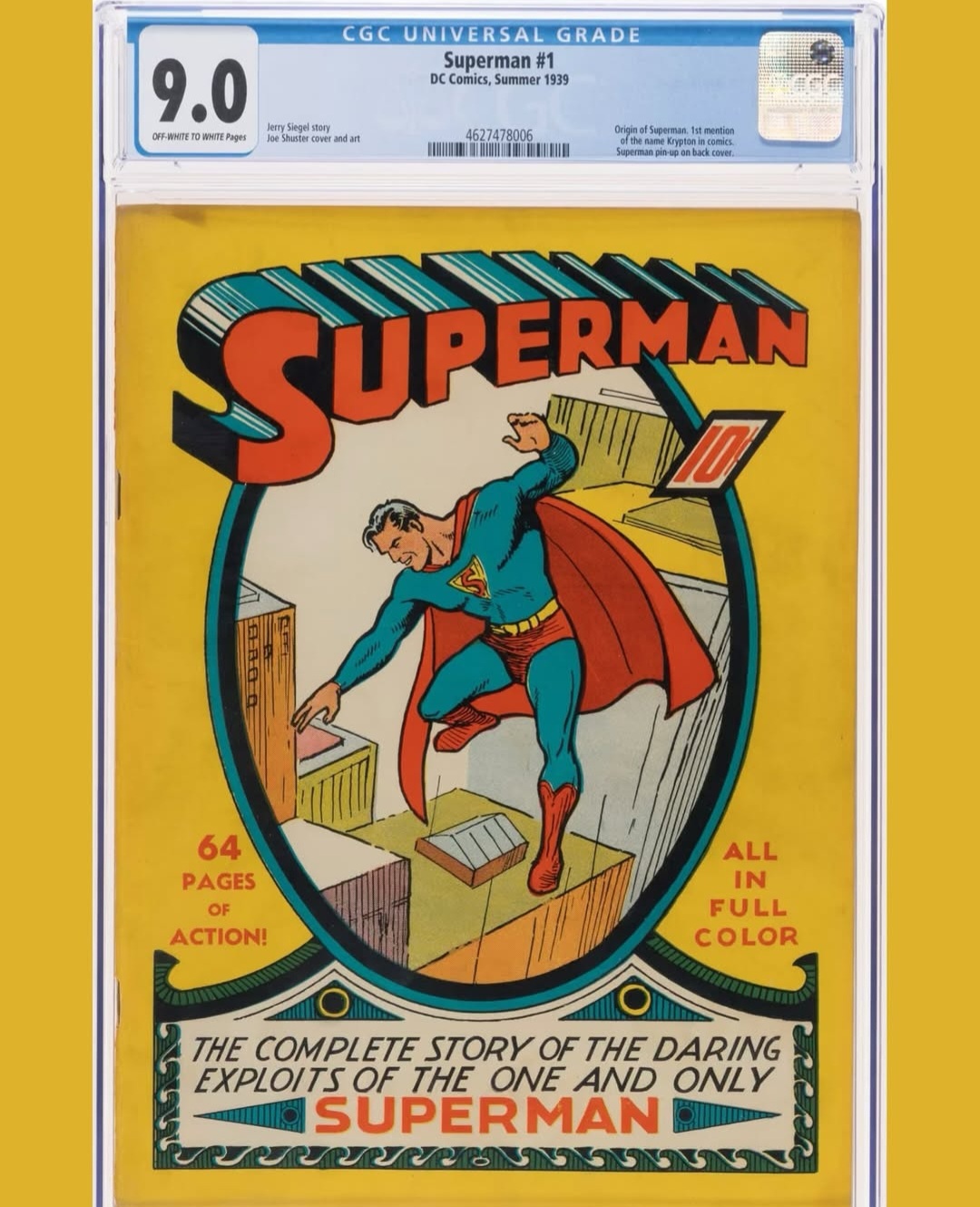 Revista “Superman #1” é leiloada por US$ 9,12 milhões e bate recorde histórico