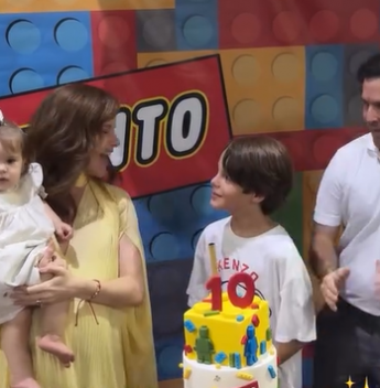 Paulinha Sampaio e Felipe Queiroz Rocha celebram os 10 anos do filho Bento