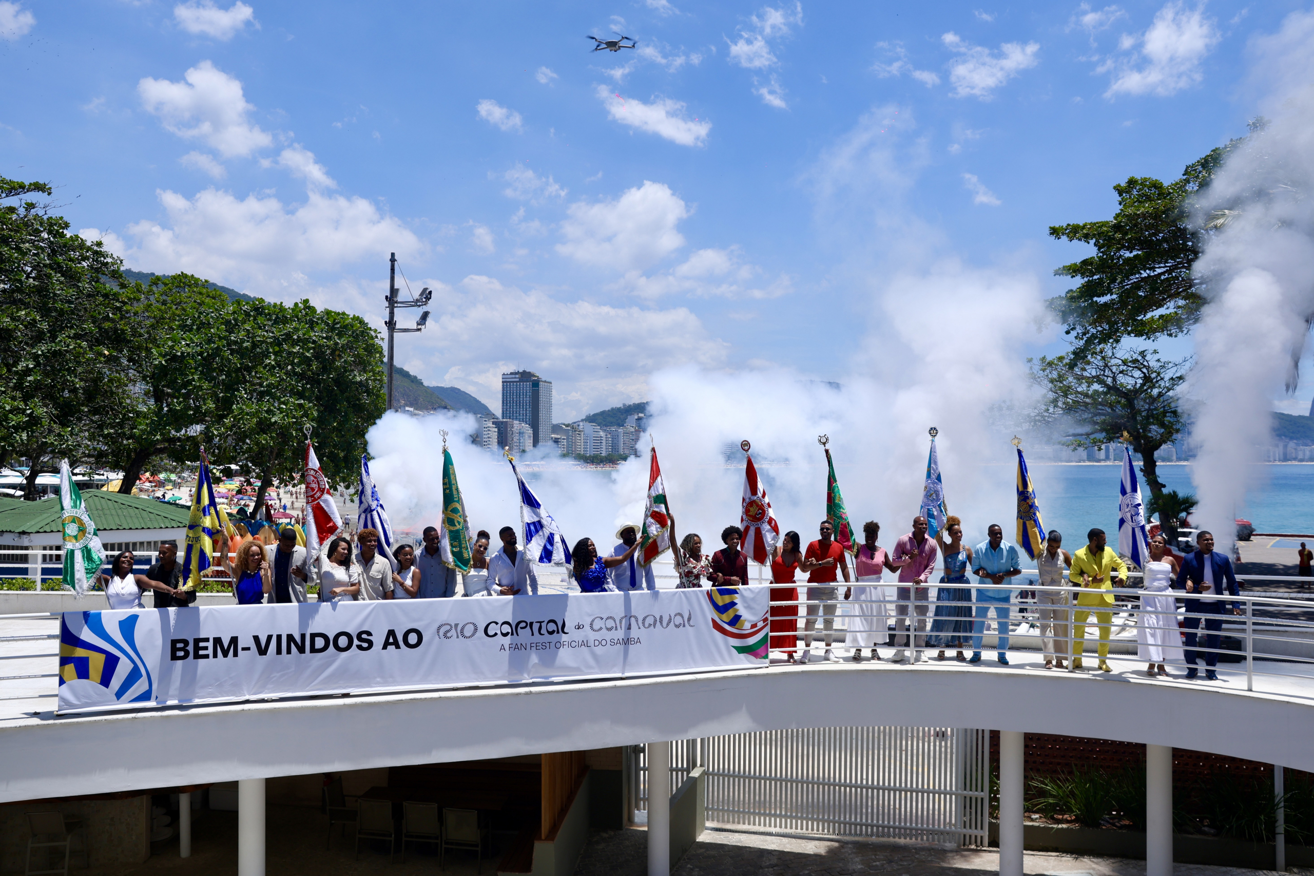 Carnaval Fan Fest: Liesa transforma Copacabana em arena de samba com shows, atividades interativas e a maior bateria do mundo