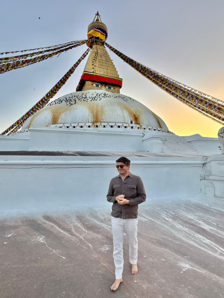 Um Dos Maiores Templos Budista Do Mundo Em Kathmandu