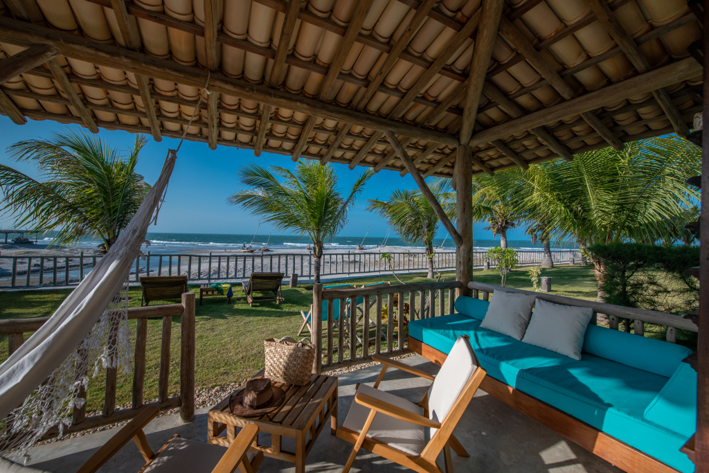 Varanda Bangalô Oceano Do Vila Selvagem Com Vista Para O Mar