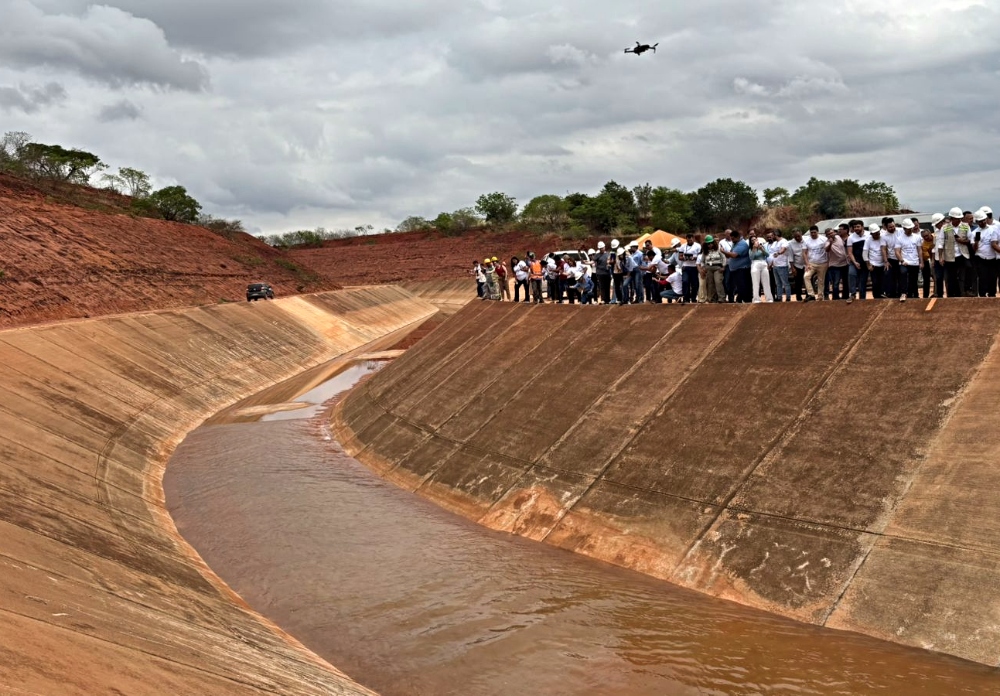 Obras do Cinturão das Águas avançam 91% e reforçam segurança hídrica do CE