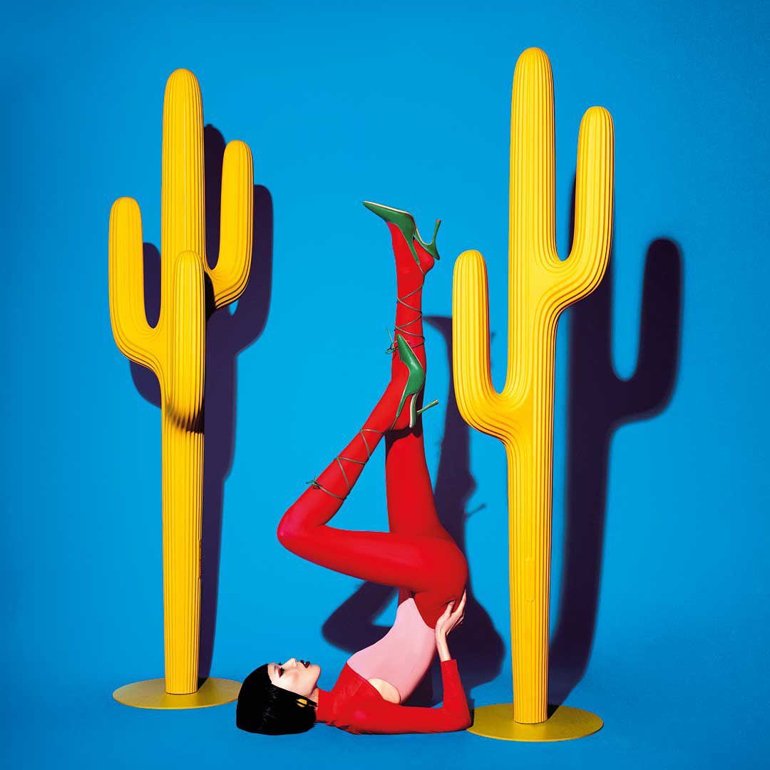 Cabideiro em forma de Cacto Saguaro  , criação do designer Stefano Giovannoni