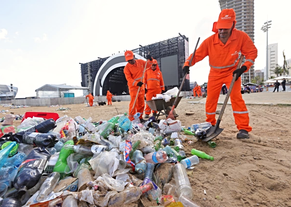 Prefeitura de Fortaleza recolhe 119,3 toneladas de resíduos no Réveillon 2026