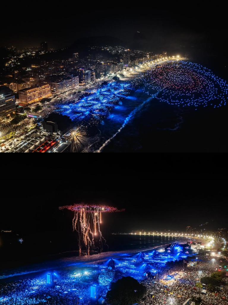 Espetáculo De Drones Durante Show De Alok No Rio