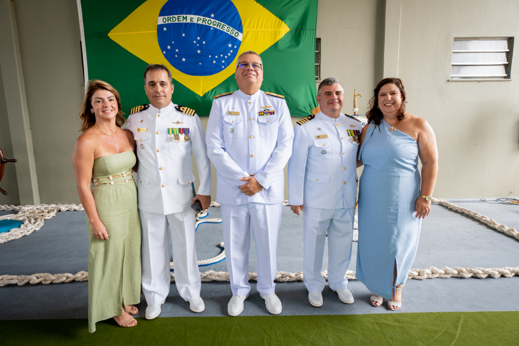Fernanda Frambach, C M G Bruno Rocha, Vice Almirante Rulff, C M G Bruno Emilião E Ana Emilião
