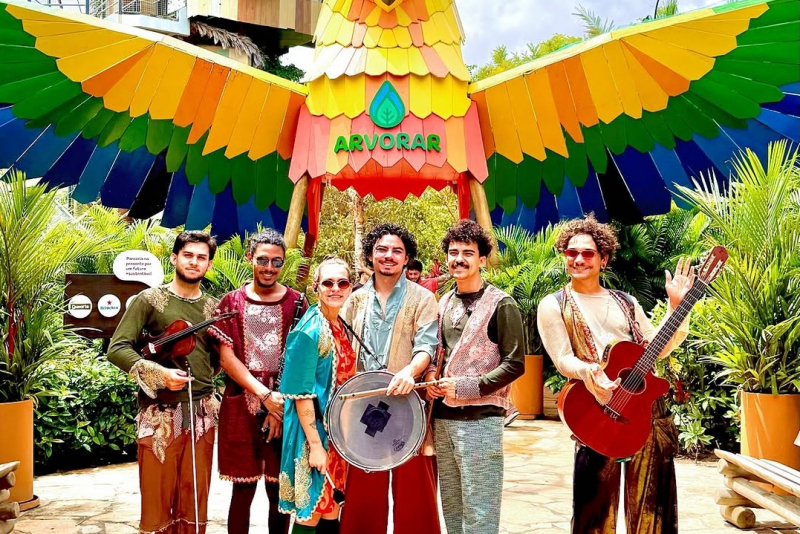 Cataboom anima férias do Parque Arvorar com espetáculo musical e consciência ambiental