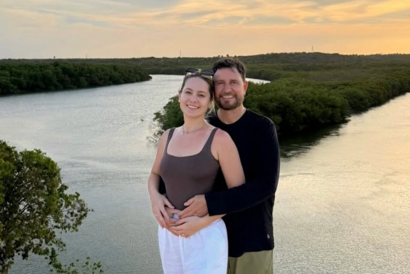 Tainah Marinho e Romeu Aldigueri aproveitam descanso em família no litoral cearense