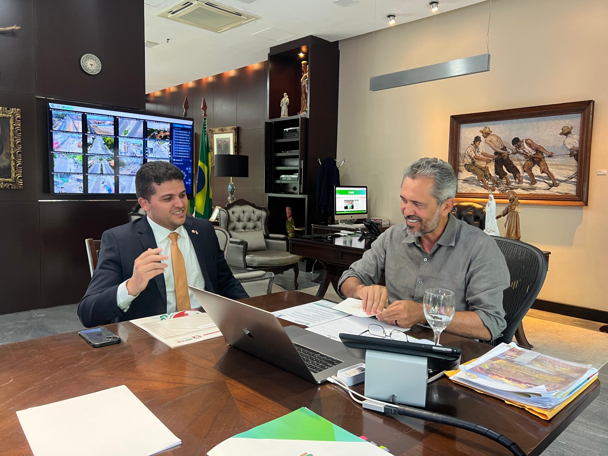 PGJ Herbet Santos visita governador e amplia articulação contra a criminalidade