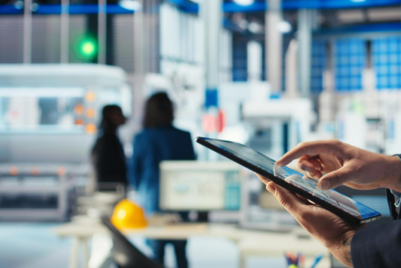 Fábrica, Tecnologia, Eletrônicos, Smartphones Foto Freepik