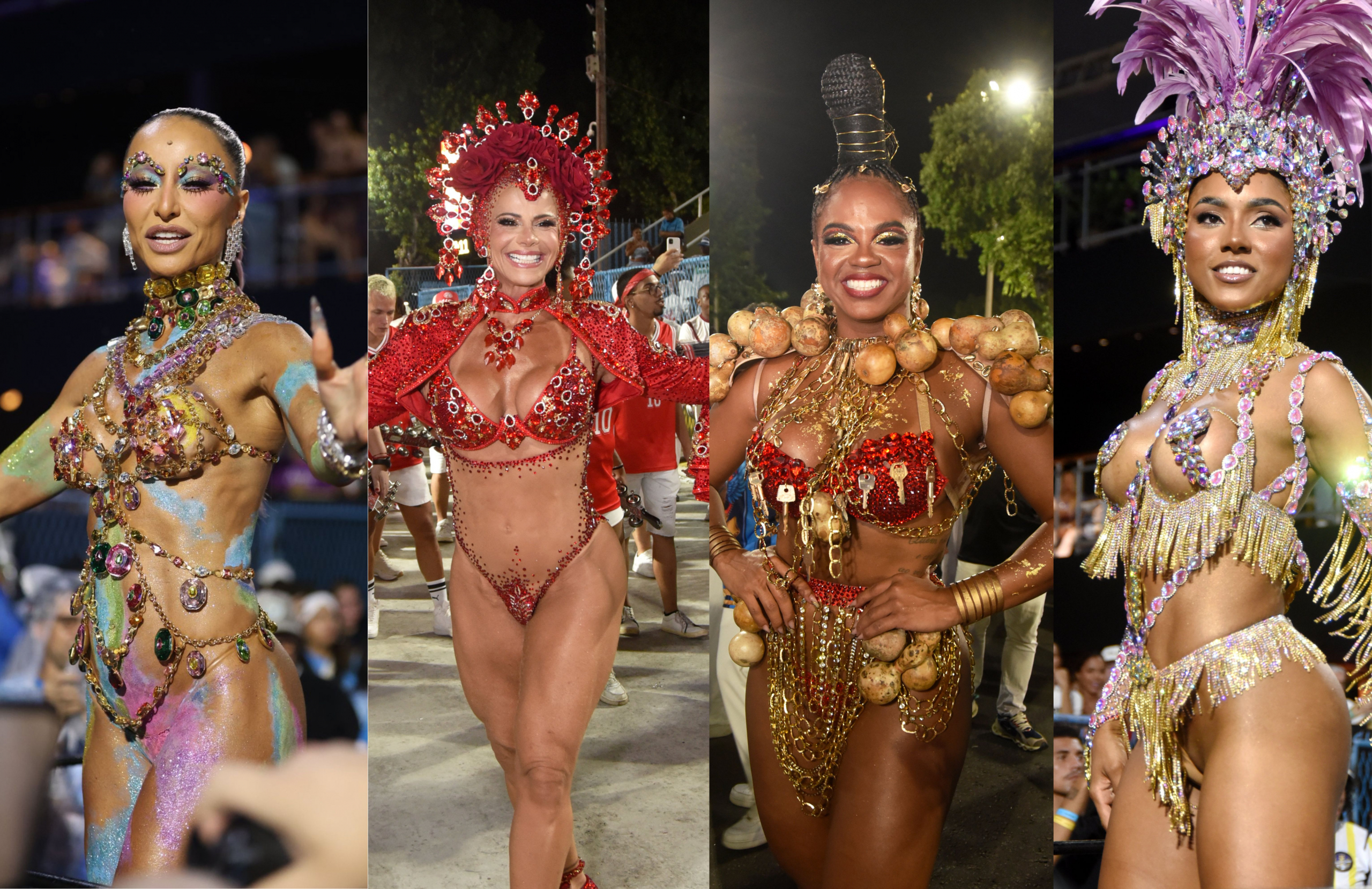 Sapucaí recebe ensaio técnico das escolas Vila Isabel, Salgueiro, Paraíso do Tuiuti e Portela com arquibancadas cheias