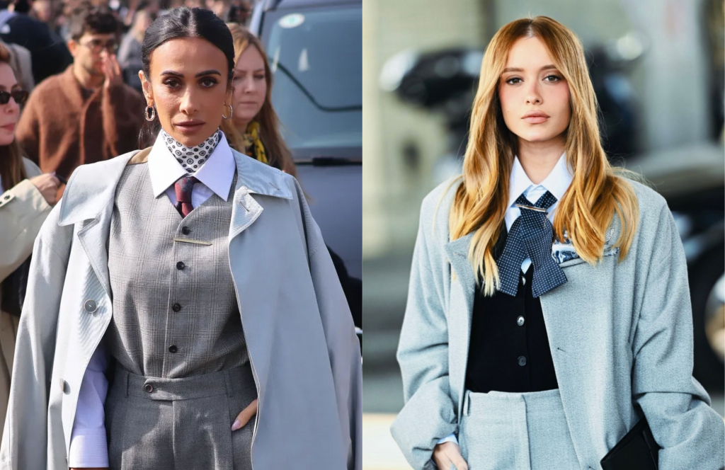 Silvia e Maria Braz no desfile da Boss na Milan Fashion Week 2026.