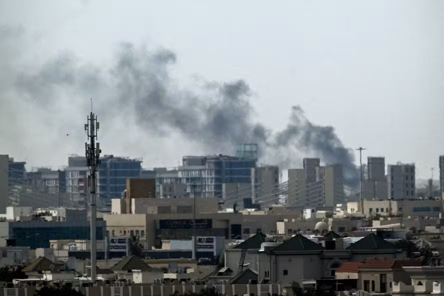 114117071 A Plume Of Smoke Rises Over Buildings In Doha On March 5 2026 Multiple Rounds Of Explosion