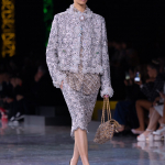 Aquatic Harmonies Of Chain Mail And Trompe L’œil Tweed. Sheer Layering And Iridescent Floral Emb (3)