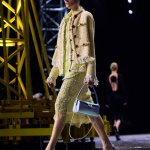 Aquatic Harmonies Of Chain Mail And Trompe L’œil Tweed. Sheer Layering And Iridescent Floral Emb (4)