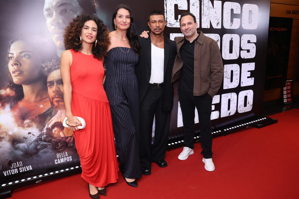 Barbara Colen, Luciana Druzina (produtora), Xamã E Bruno Bini (diretor)