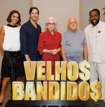 Bruna Marquezine, Fernanda Montenegro e elenco do filme “Velhos Bandidos” se reúnem em coletiva no Rio