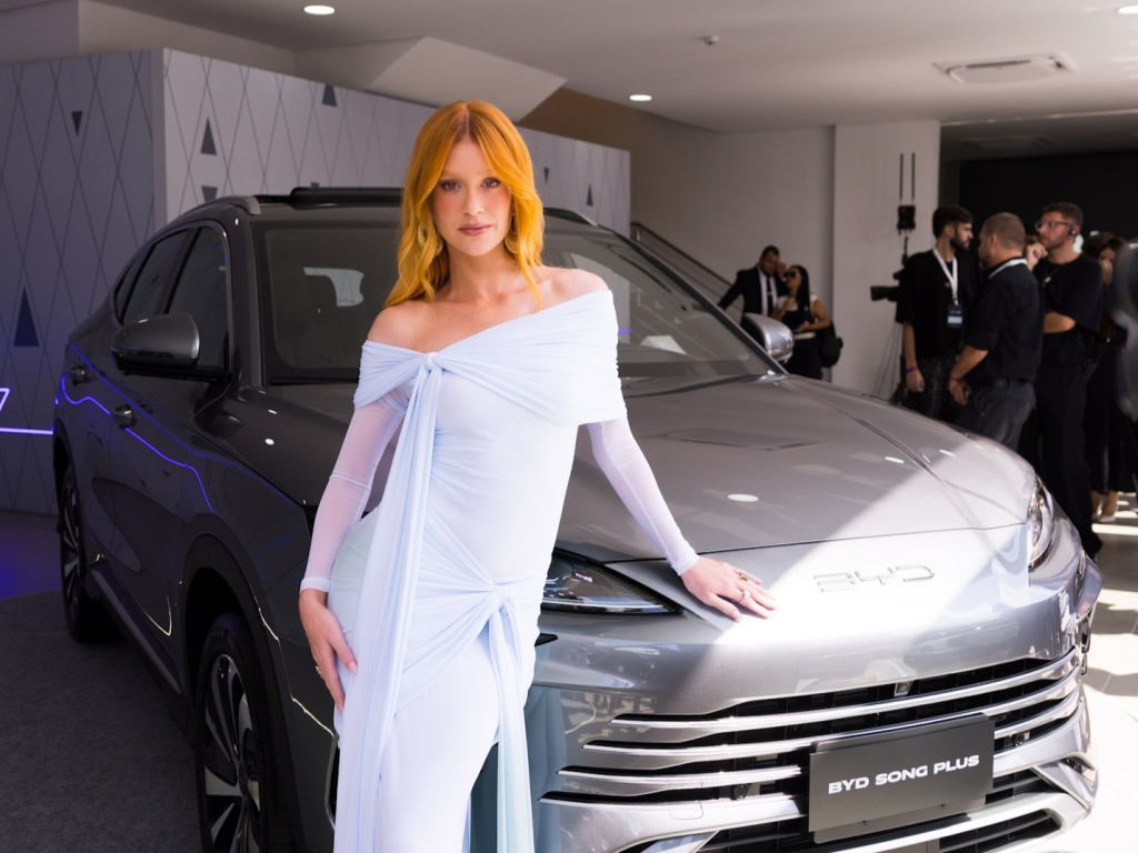 Marina Ruy Barbosa apresenta o novo BYD Song Plus em evento que reuniu convidados em São Paulo. Fotos: Manu Scarpa / Brazil News